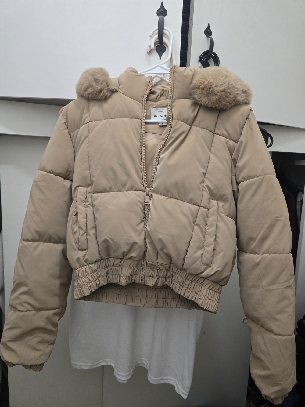 Haute Monde Tan Puffer Jacket